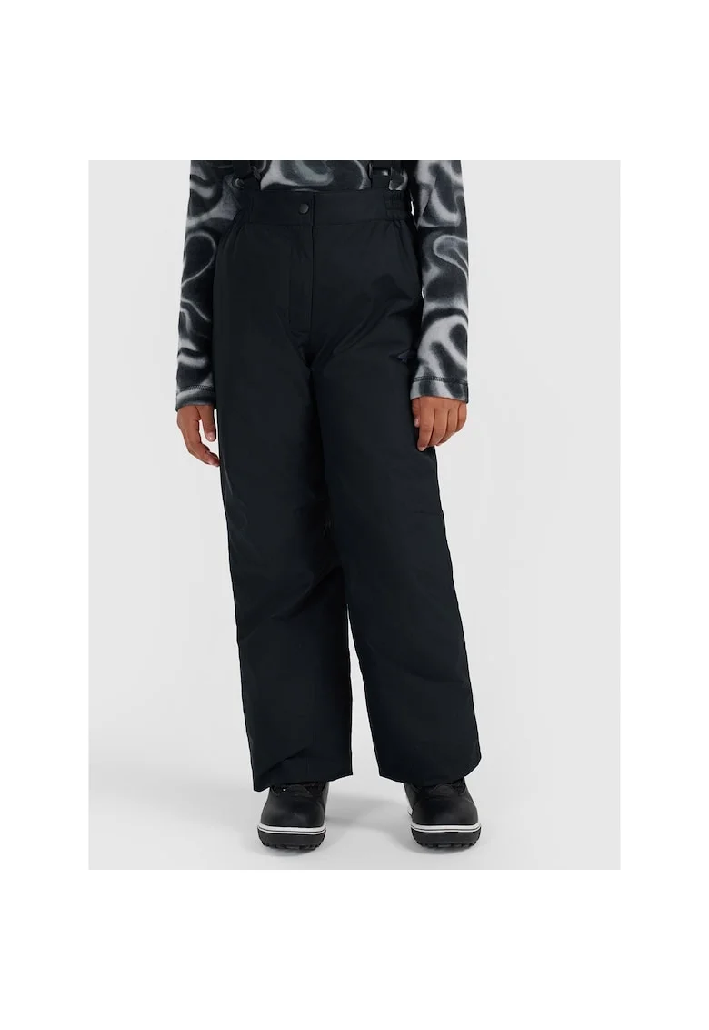 Pantaloni de ski  pentru fete, negri, NeoDry 5000, bretele reglabile, din poliester