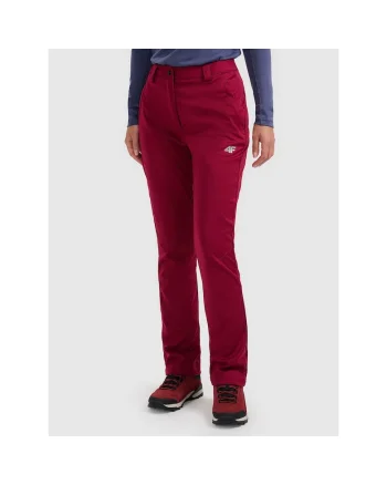 Pantaloni sport dama,  softshell cu membrana 8000, rosu, poliester