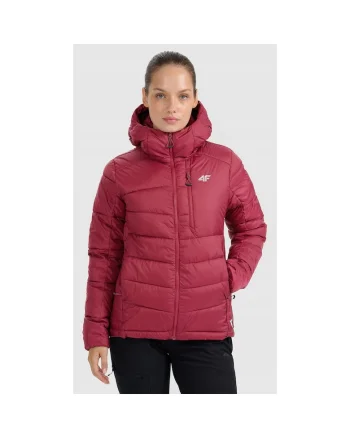 Geaca de trekking  Primaloft Silver, ultrausoara, rosie, poliester