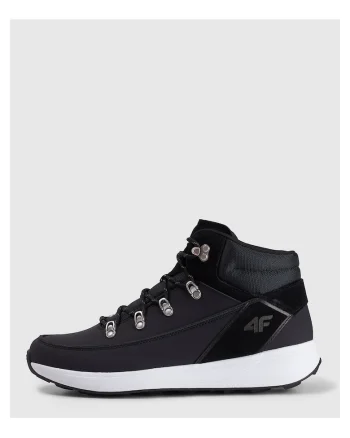 Pantofi sport barbati RAW25FWINM061-21S, 4F, Piele naturala, Negru