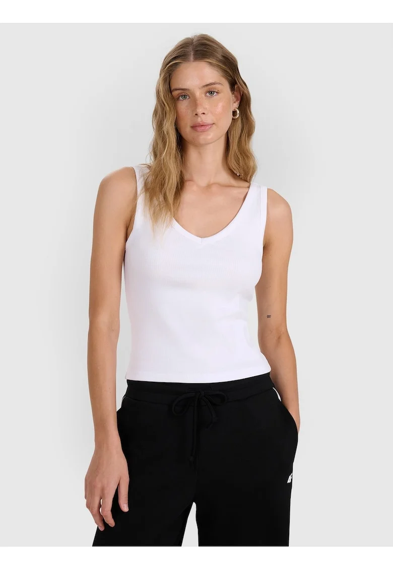Maiou  pentru femei, alb, slim, tricot,