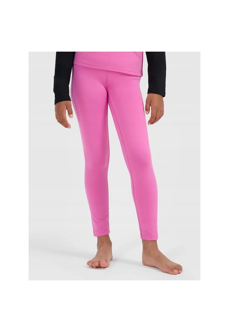 Pantaloni sport copii  lenjerie termica, roz, tehnologie 4F Warm, croiala slim, 158-164 CM