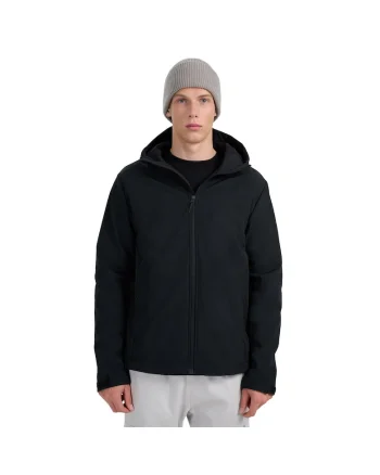 Geaca softshell barbati  rezistenta la vant, membrana NeoDry 5000, neagra, micropolar