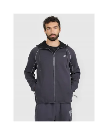 Hanorac sport barbati  gri, gluga ajustabila, bumbac,