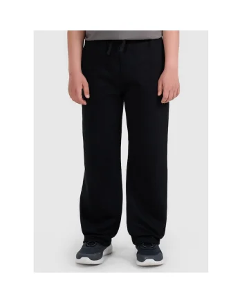 Pantaloni de sport baieti,  bumbac/poliester, negri