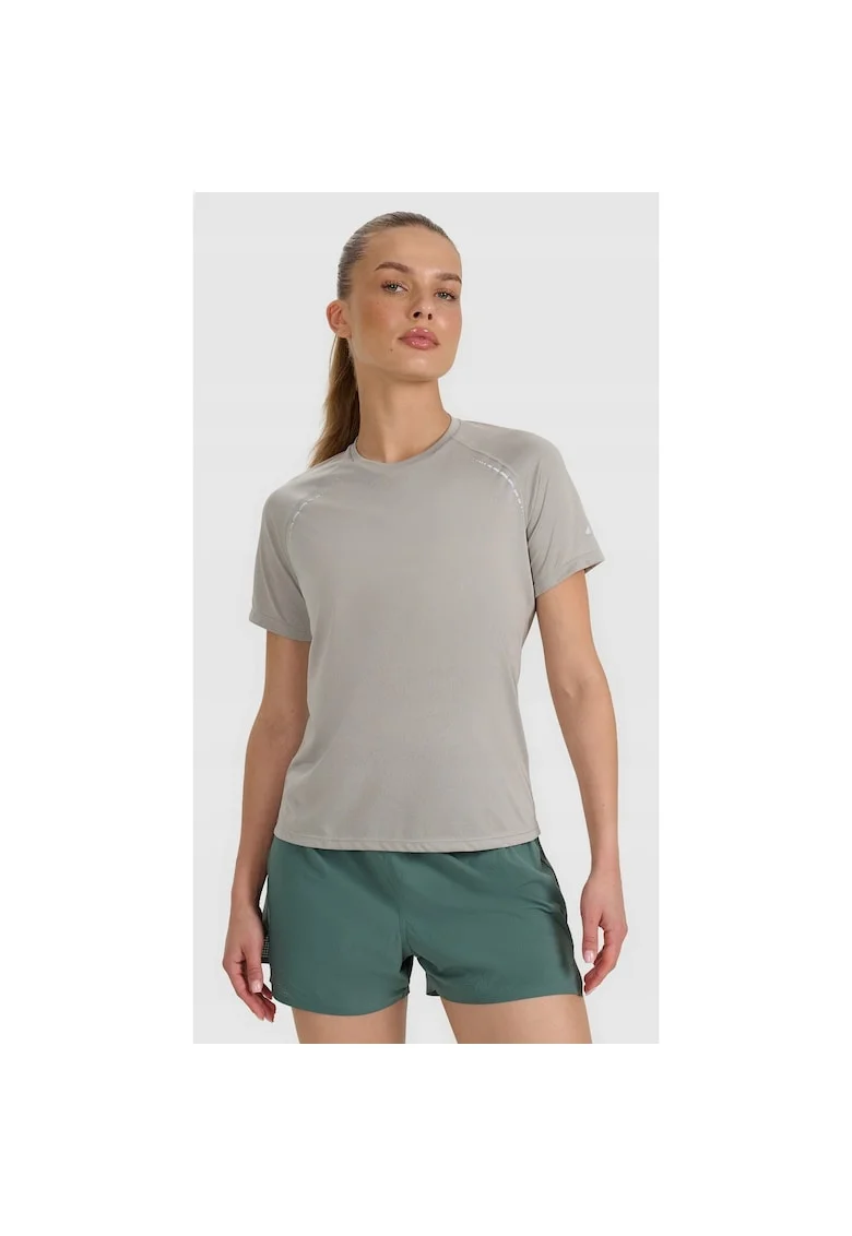 Tricou sport dama  antrenament, usor, gri, poliester