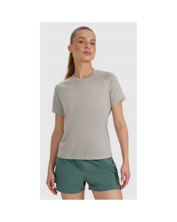 Tricou sport dama  antrenament, usor, gri, poliester