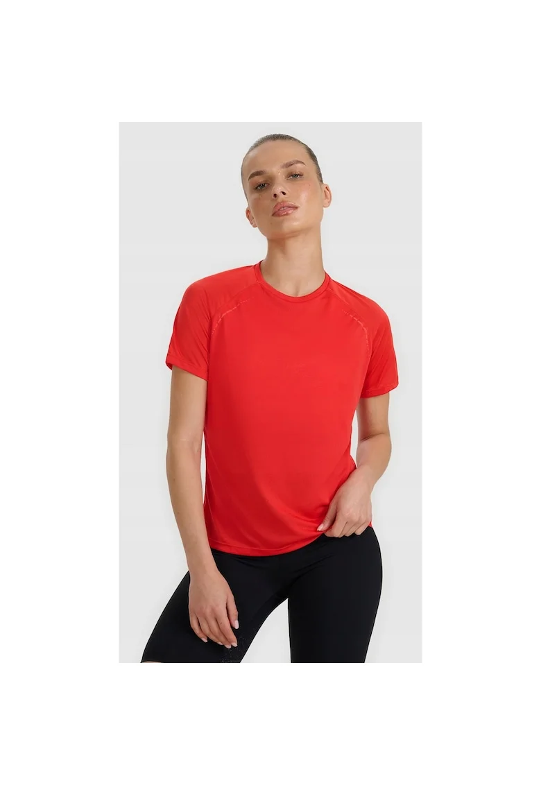 Tricou sport dama  antrenament, rosu, poliester