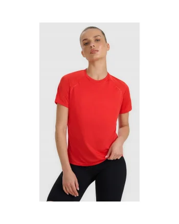 Tricou sport dama  antrenament, rosu, poliester