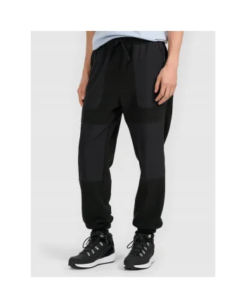 Pantaloni sport barbati,  poliester, tehnologie 4FWarm, negru