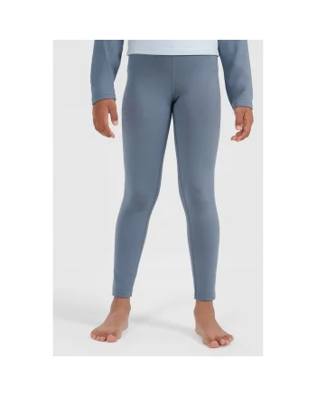 Pantaloni sport copii  lenjerie termica, gri, tehnologie 4F Warm, croiala slim