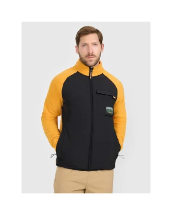 Hanorac sport barbati  guler ridicat, 4FWarm, portocaliu, material de grosime medie