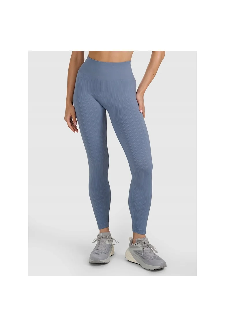 Pantaloni sport dama,  colanti de antrenament, gri, poliester,