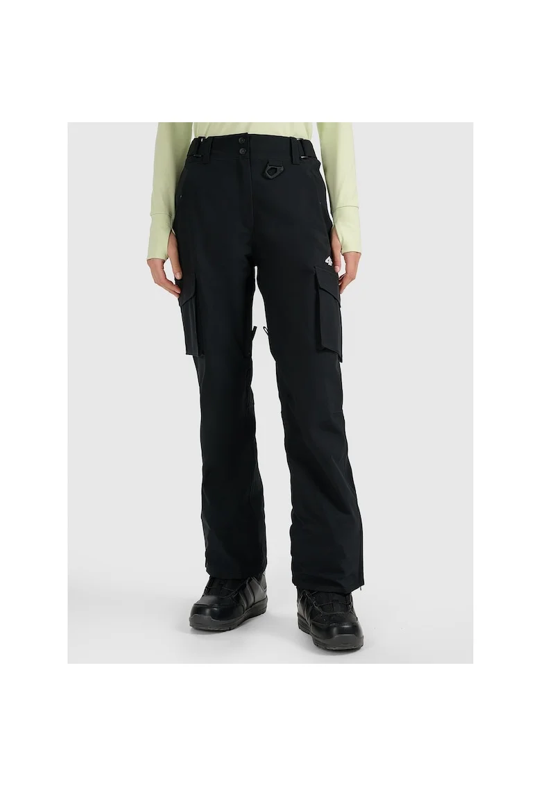 Pantaloni sport dama  de ski, negru, poliester