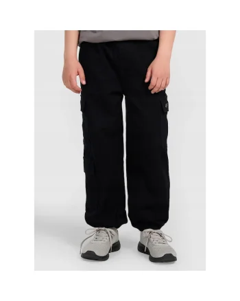 Pantaloni sport baieti,  din bumbac, negri