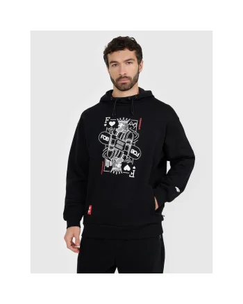 Hanorac sport barbati  negru, tesatura French terry, gluga reglabila,