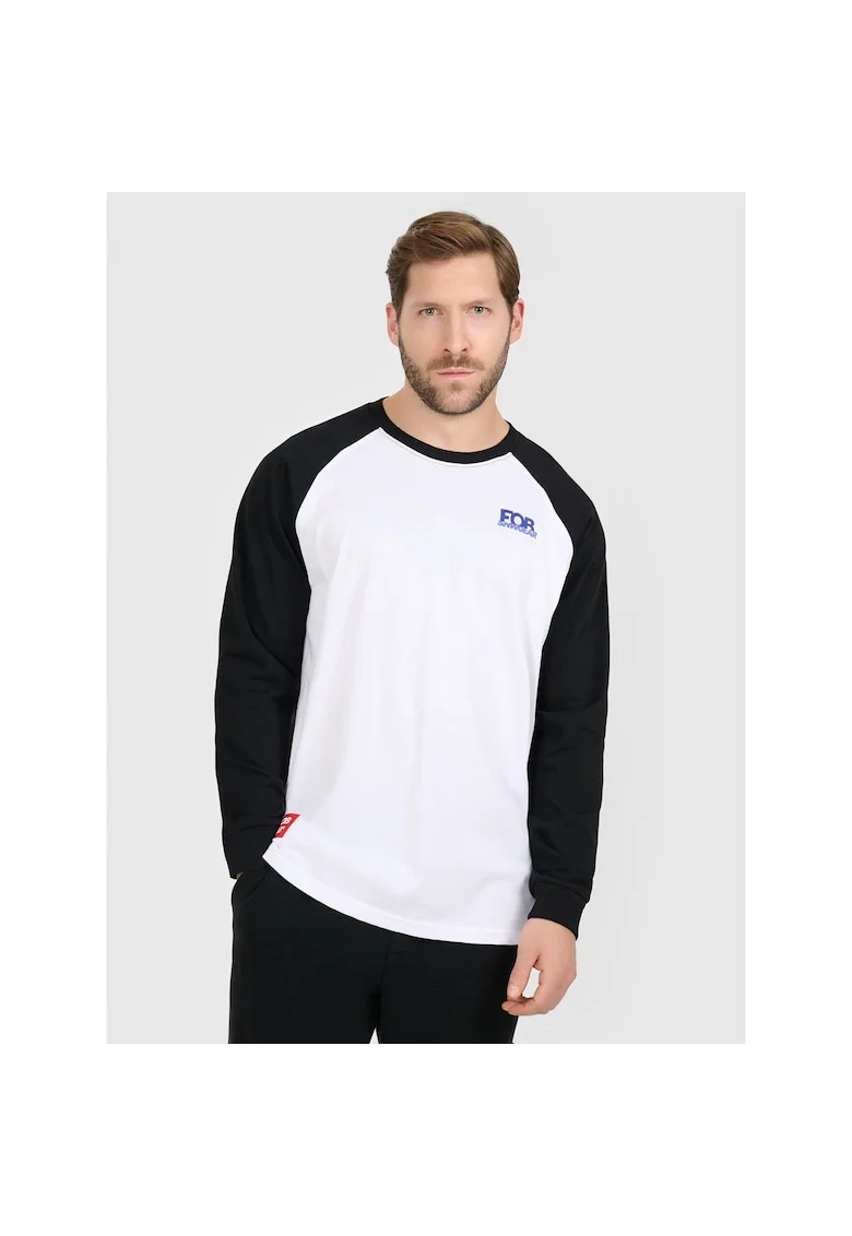 Bluza sport barbati,  oversize, alb, bumbac,
