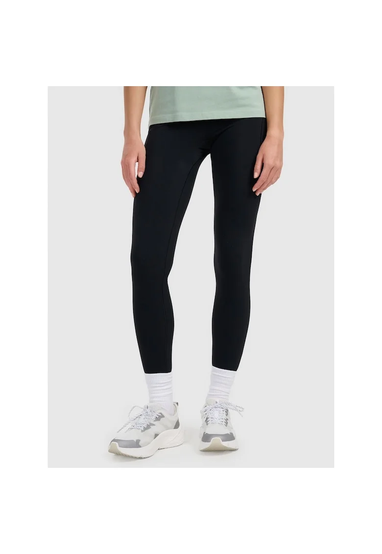 Pantaloni sport dama  leggins, negru, poliester