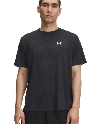Tricou cu logo, pentru fitness Tech Tee Pixelate, Alb/Negru stins