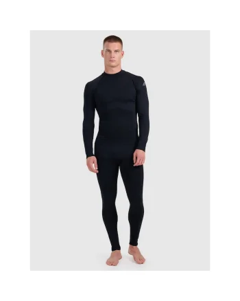 Bluza sport,  lenjerie termoactiva fara cusaturi, negru, tehnologie 4FSkin, pentru schi,