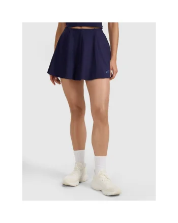 Fusta sport  tenis, bleumarin, croiala evazata, material sintetic