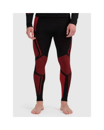 Pantaloni sport barbati,  lenjerie termoactiva fara cusaturi, rosu, poliester