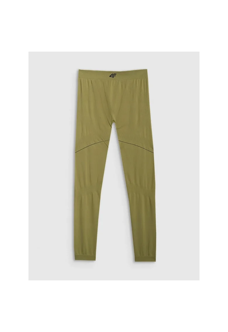 Pantaloni sport barbati  lenjerie termoactiva fara cusaturi, kaki, poliester,