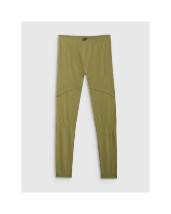 Pantaloni sport barbati  lenjerie termoactiva fara cusaturi, kaki, poliester,
