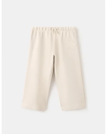Pantaloni de trening cu snur de ajustare in talie, Bej deschis