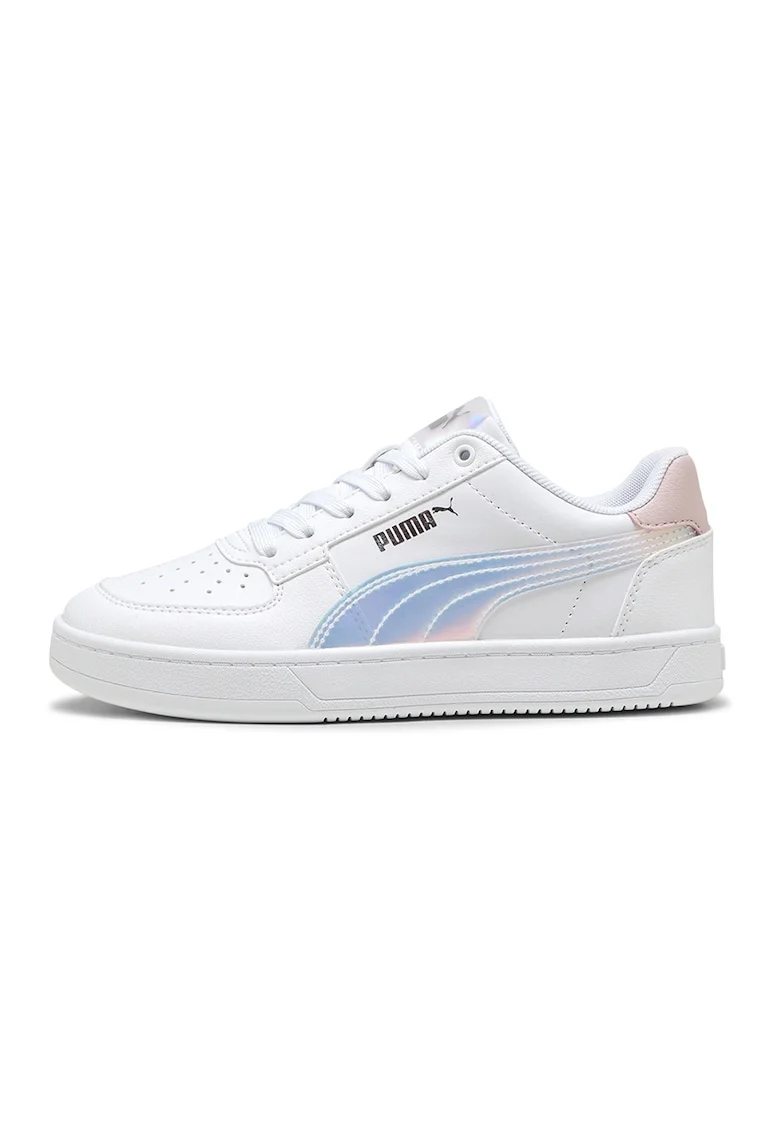 Pantofi sport de piele ecologica Caven Holo, Alb/Argintiu