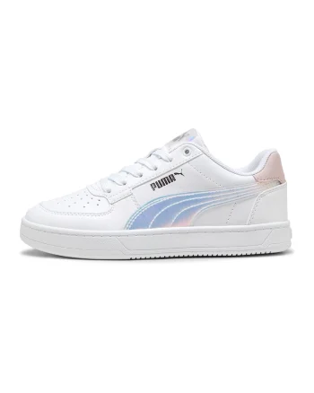 Pantofi sport de piele ecologica Caven Holo, Alb/Argintiu