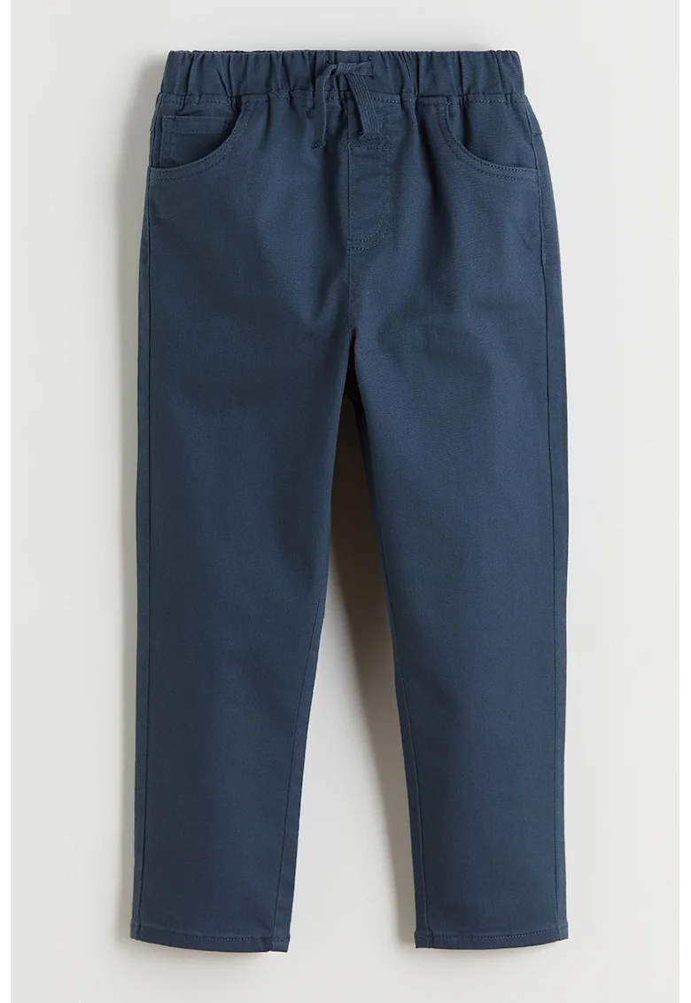 Pantaloni jogger din amestec de bumbac, Bleumarin