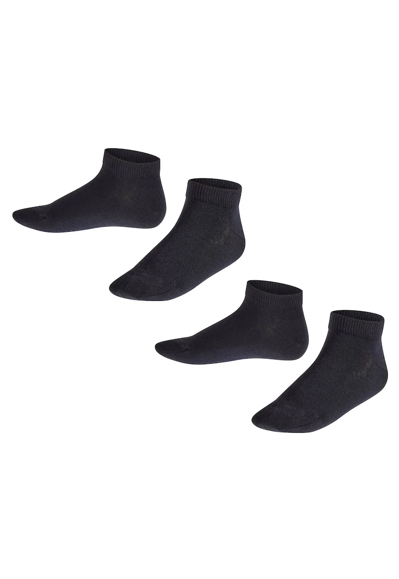 Set de sosete scurte cu model uni - 2 perechi, Negru