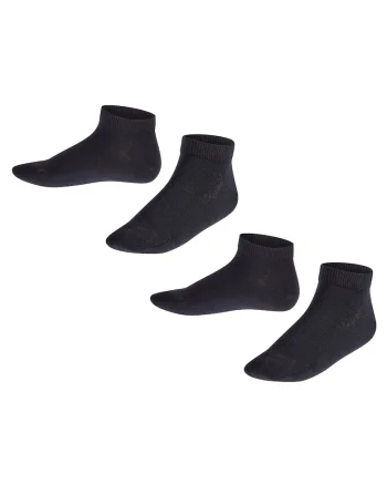 Set de sosete scurte cu model uni - 2 perechi, Negru