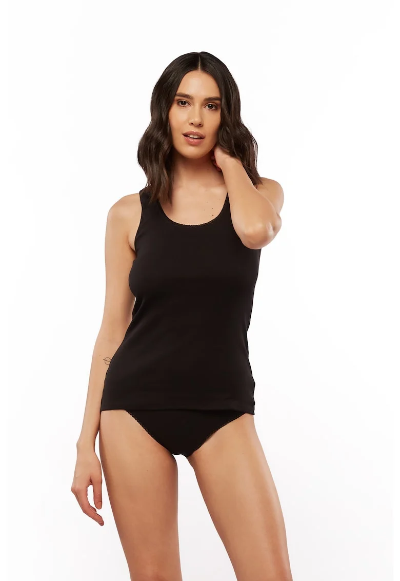 Maiou ribana clasic dama MF72, Negru
