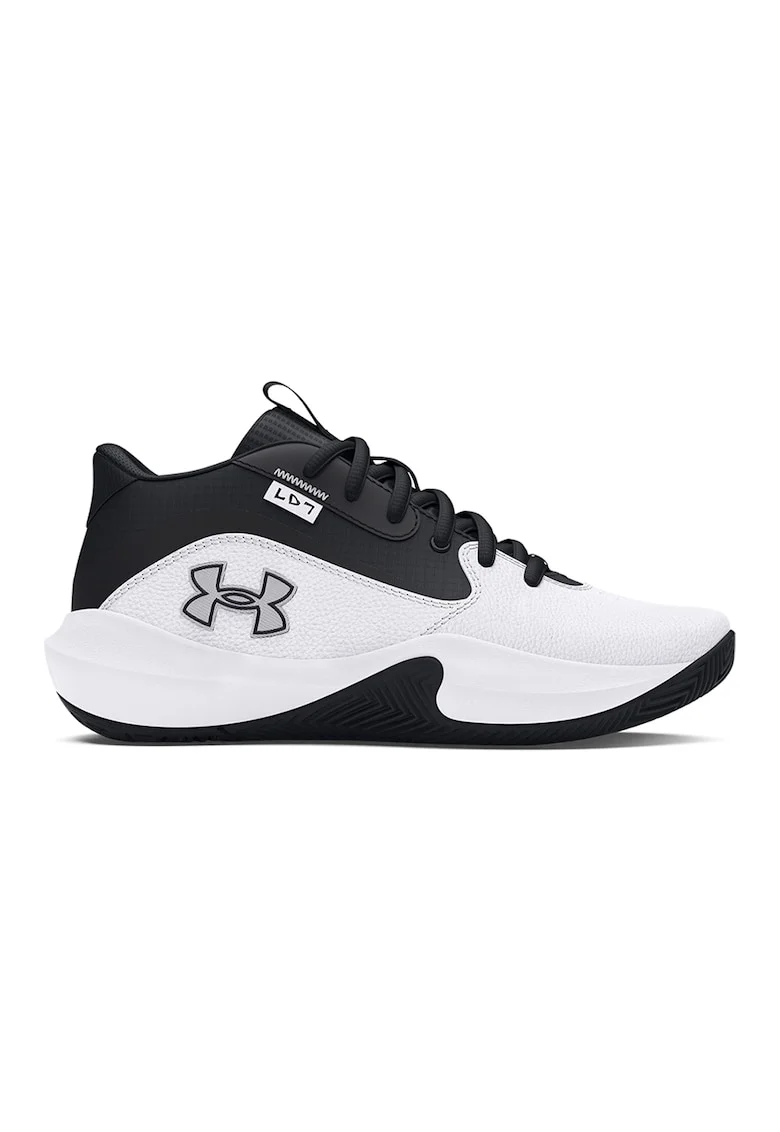Pantofi Lockdown 7 pentru baschet, Negru/Alb optic