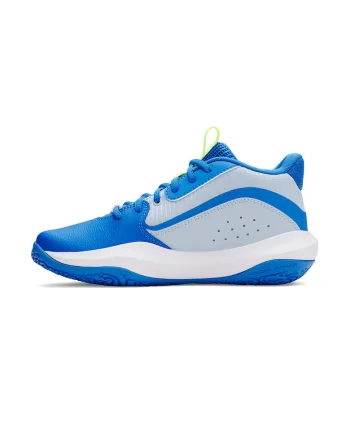 Pantofi Lockdown 7 pentru baschet, Verde neon/Albastru royal/Alb optic