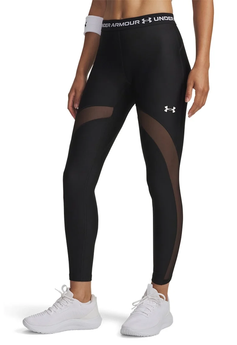 Colanti cu segmente din plasa, pentru fitness, Negru