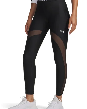 Colanti cu segmente din plasa, pentru fitness, Negru
