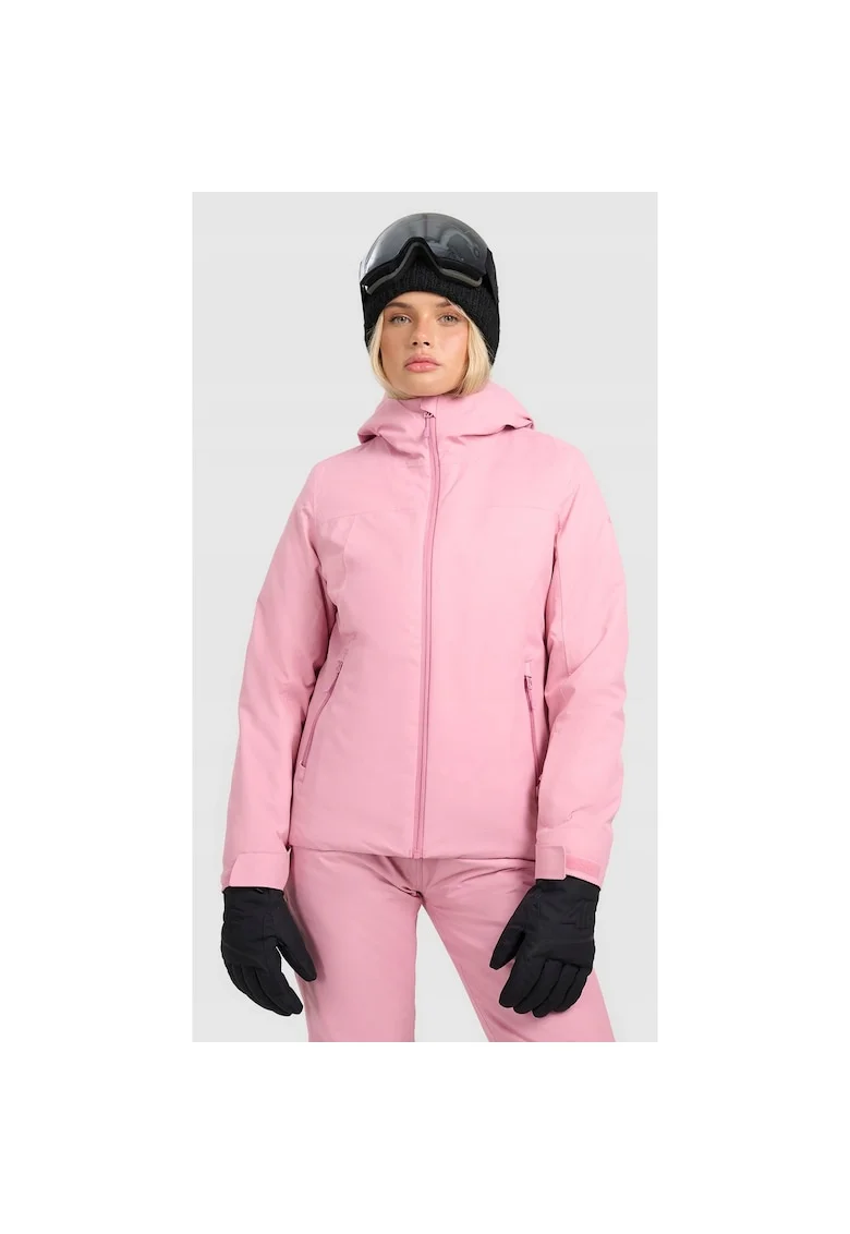 Geaca de schi  roz, membrana NeoDry 5000/3000, pentru femei, cu gluga