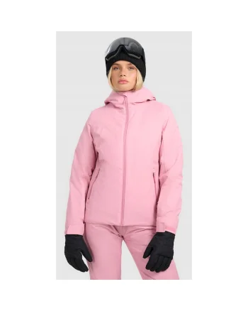 Geaca de schi  roz, membrana NeoDry 5000/3000, pentru femei, cu gluga