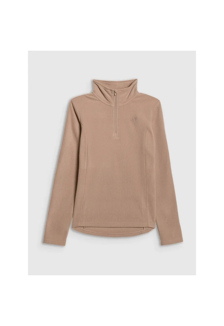 Bluza sport  lenjerie termica din fleece, maro, Maro