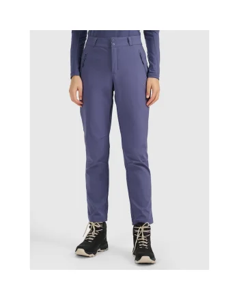 Pantaloni trekking dama  softshell membrana 10000, bleumarin, poliester