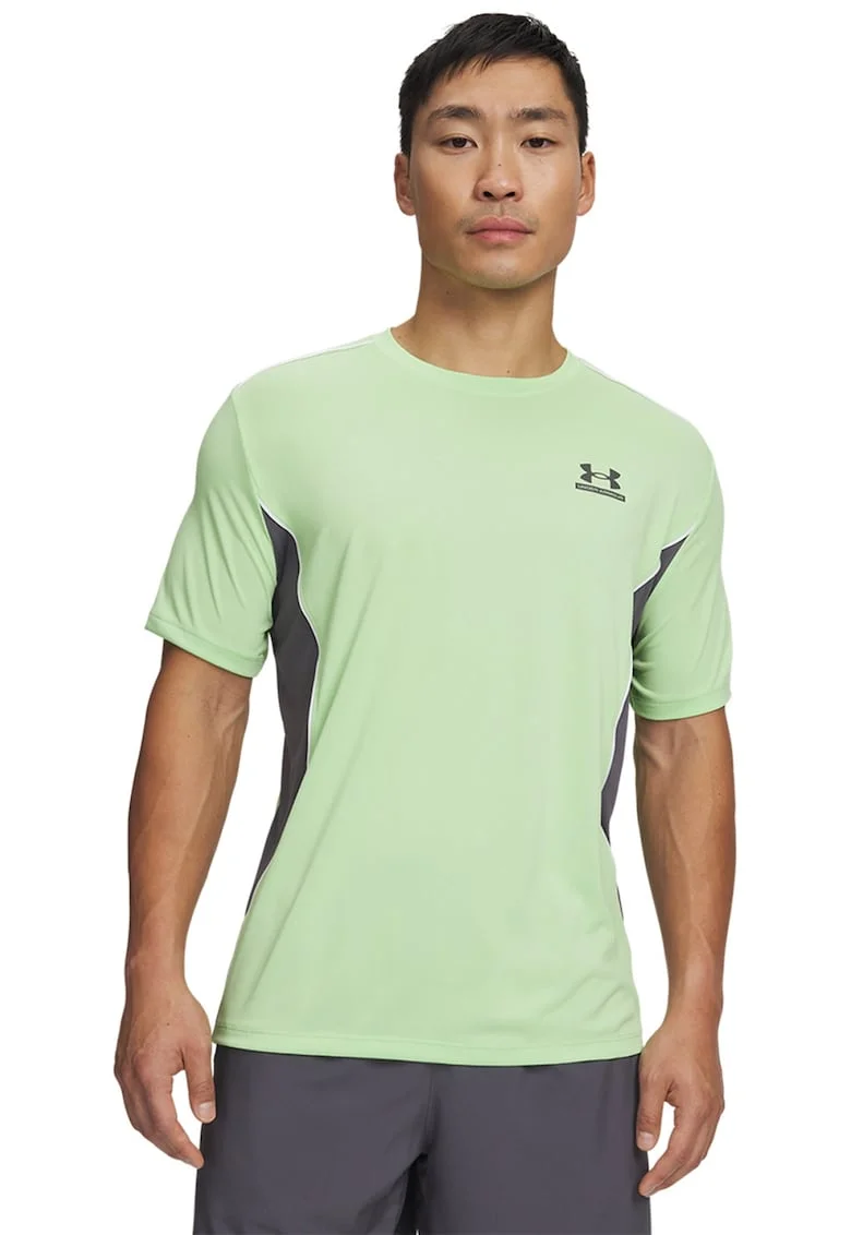 Tricou cu logo, pentru fitness, Verde pal