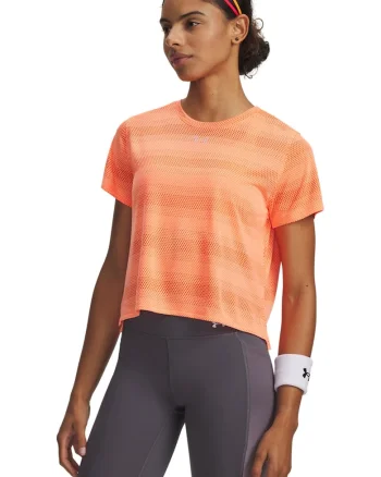 Tricou lejer pentru alergare Velociti, Portocaliu mandarina