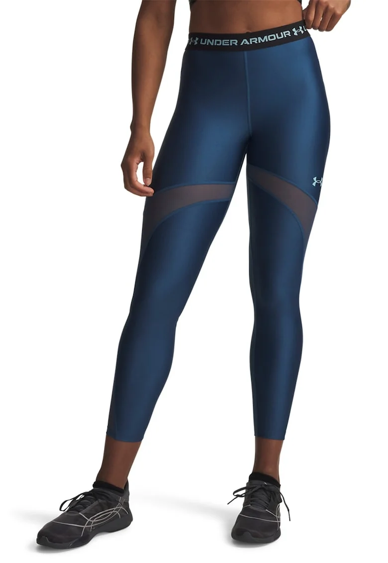 Colanti cu segmente din plasa, pentru fitness, Negru/Albastru inchis