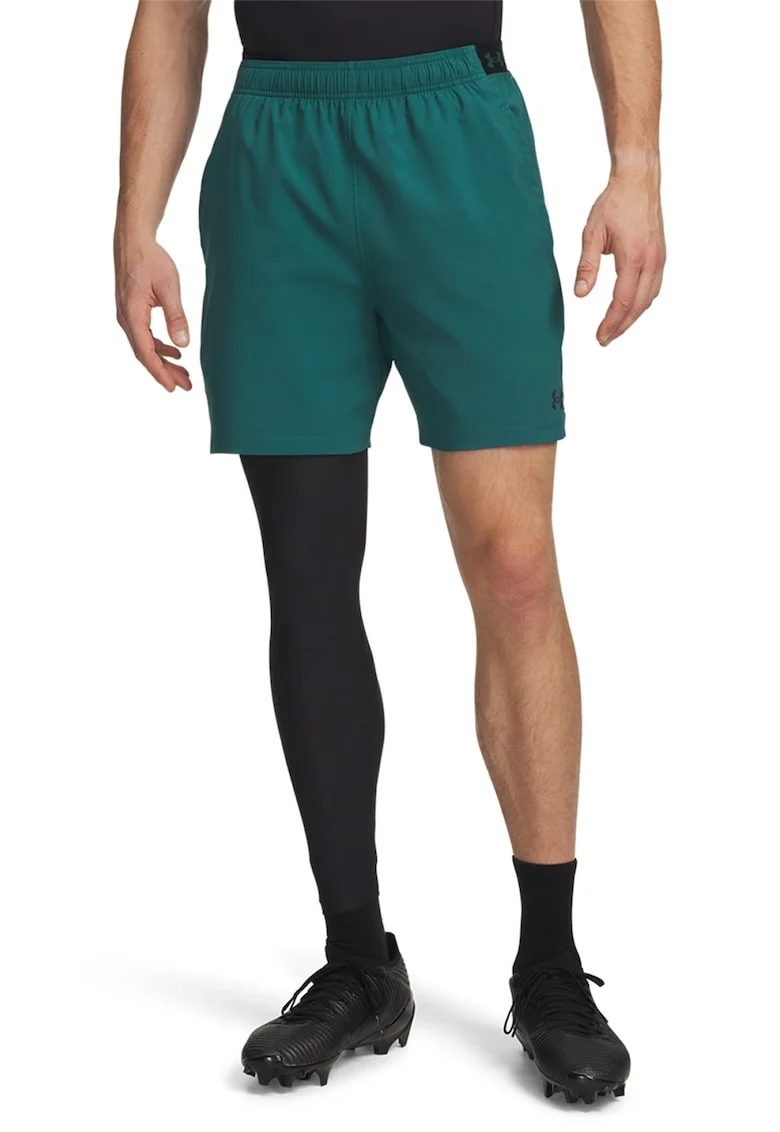 Pantaloni scurti cu talie elastica, Verde feriga