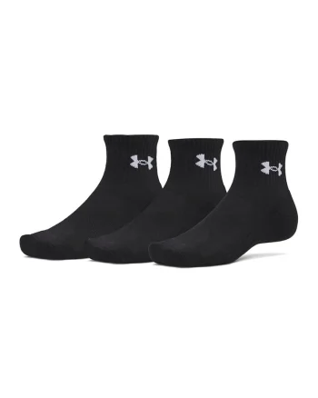 Set de 3 perechi de sosete din bumbac Performance, Negru/Alb optic