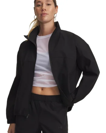 Jacheta usoara cu croiala lejera si mansete elastice Unstoppable Luna, Negru