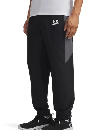 Pantaloni de trening cu snur interior, pentru fitness UA Tech, Negru